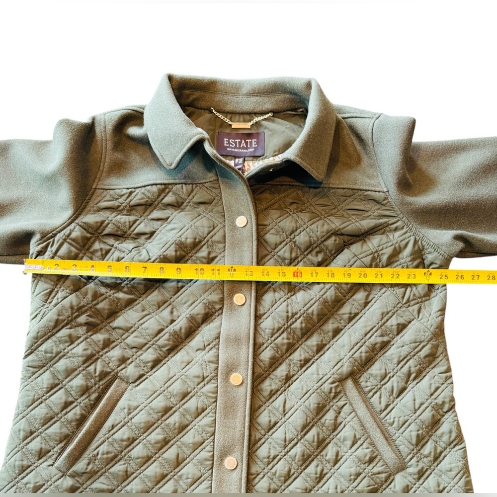 Isaac MizrahiLive Estate Green Quilted Women's Jacket Size 1X - Picture 7 of 16